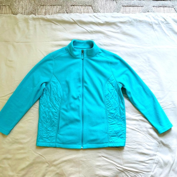 Talbots Jackets & Blazers - Talbots Turquoise Fleece Jacket